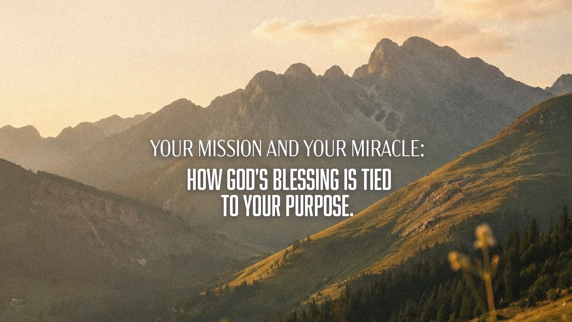Your Mission and Your Miracle: How God's Blessing Is Tied to Your Purpose